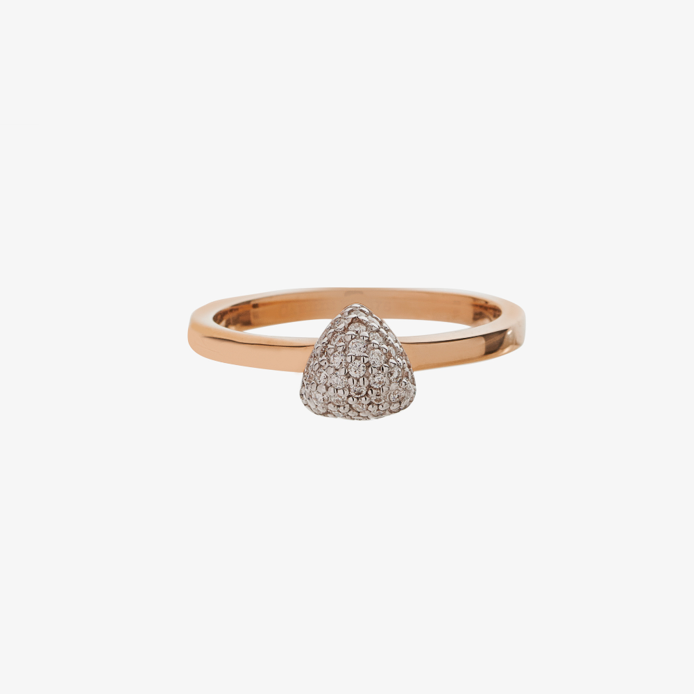 Baby Trilliant Pave Ring (9K Gold) - Carrie K. 