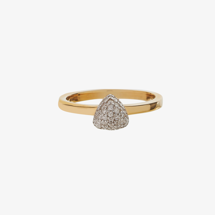 Baby Trilliant Pave Ring (9K Gold) - Carrie K. 