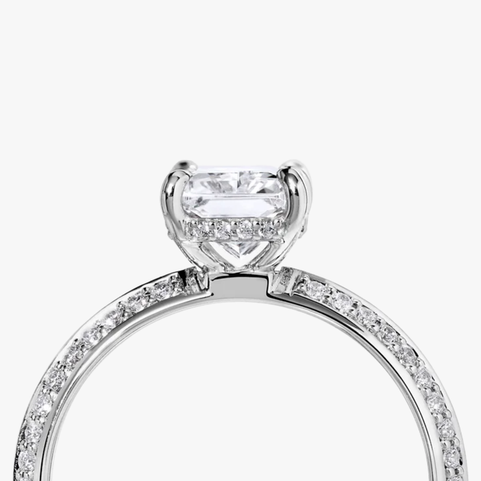 Hidden Halo Knife Edge Pave Ring - Carrie K.