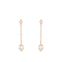 Pearl Long Drop (9K Gold) - Carrie K. 