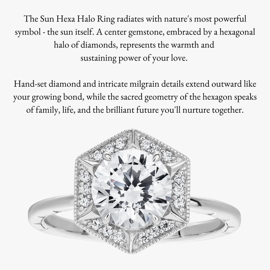 Sun Hexa Halo Ring - Carrie K. 