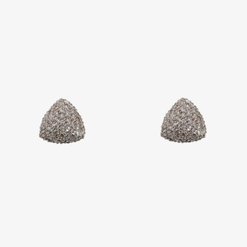 Trilliant Pave Studs (14K Gold) - Carrie K. 