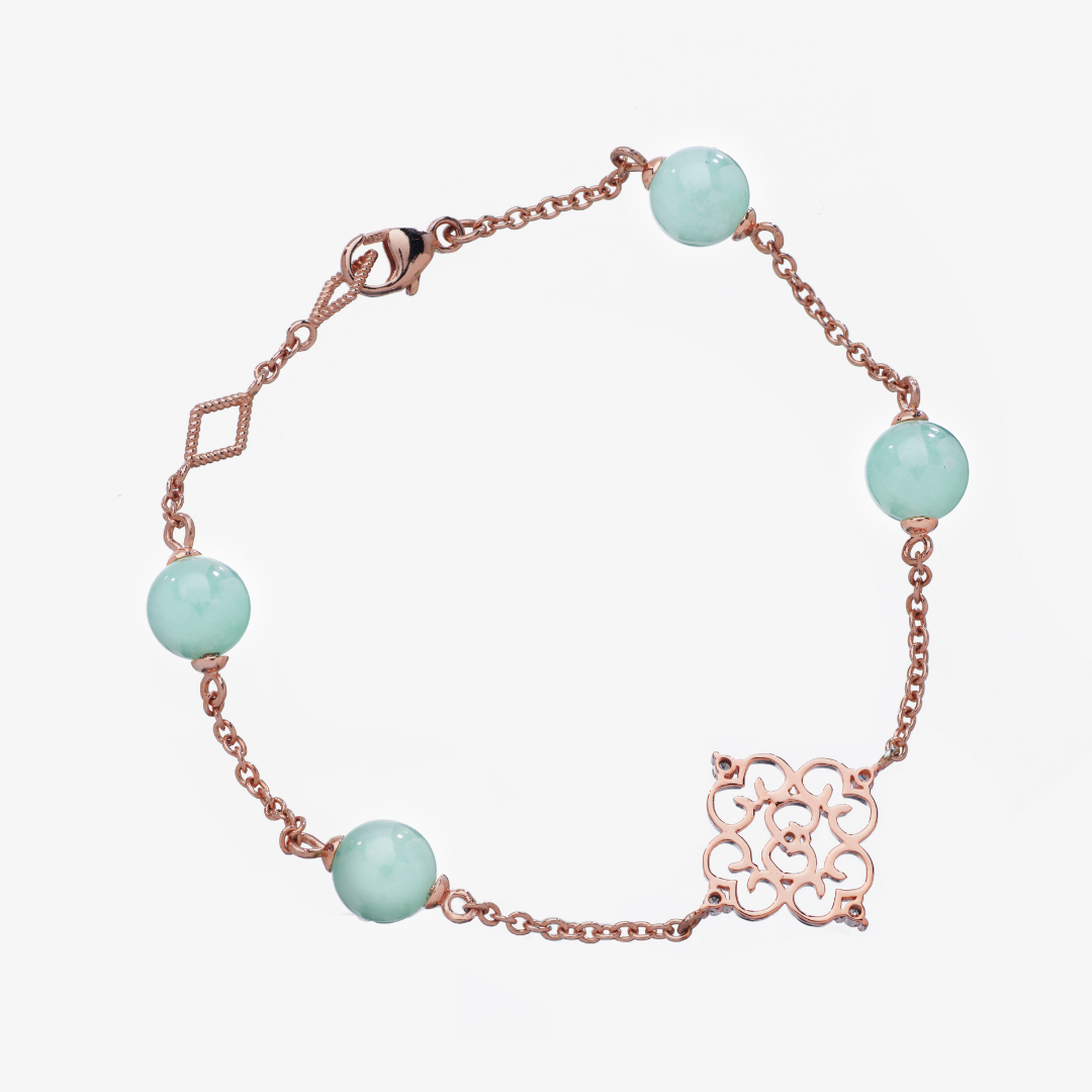 14k gold deals and jade bracelet