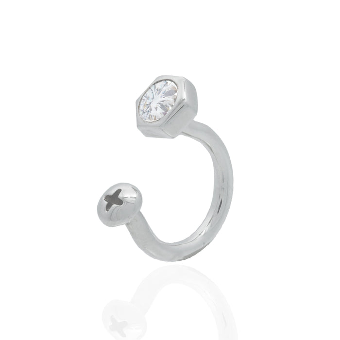 Nut and Bolt White Bling Ring - Carrie K. 