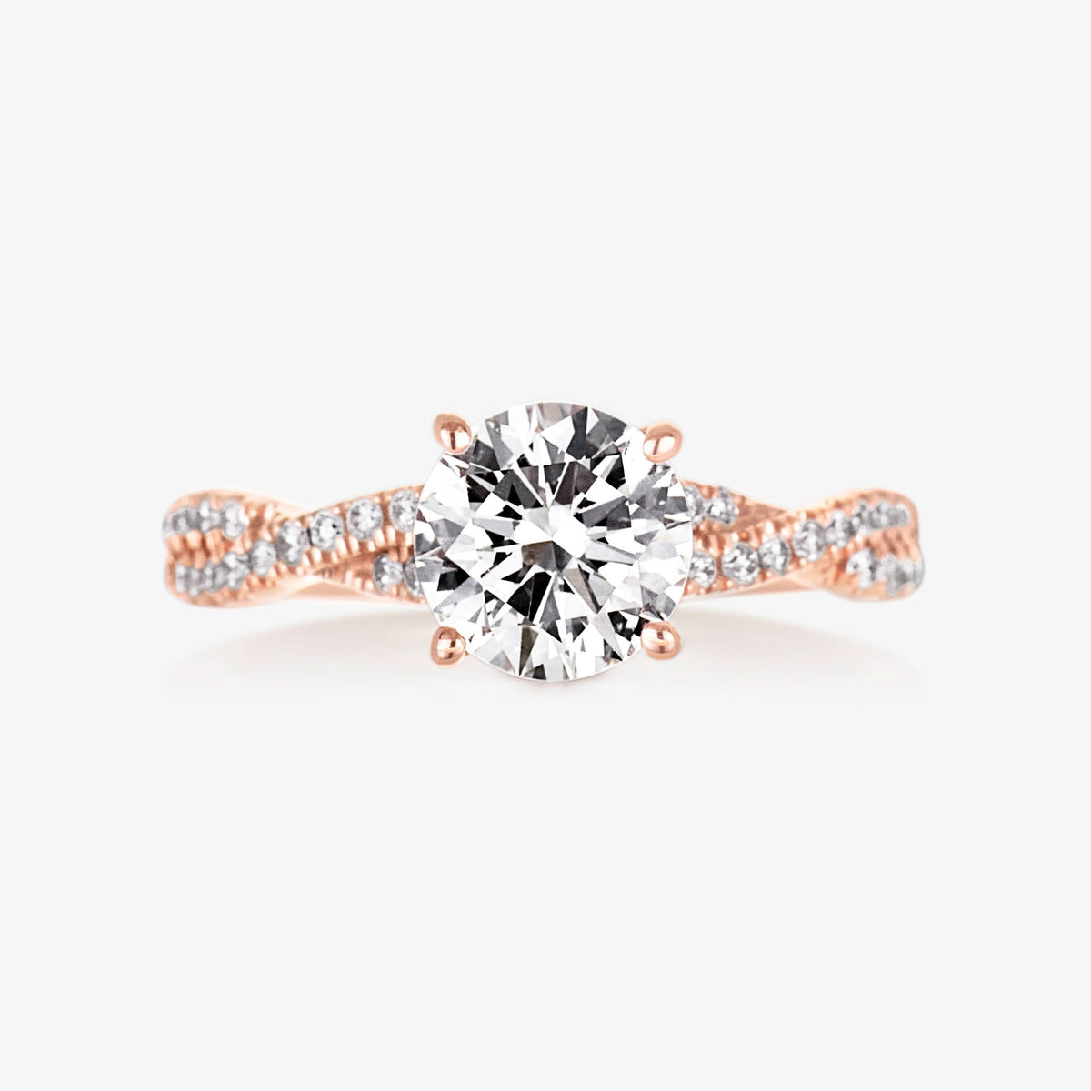 Infinity solitaire store engagement ring